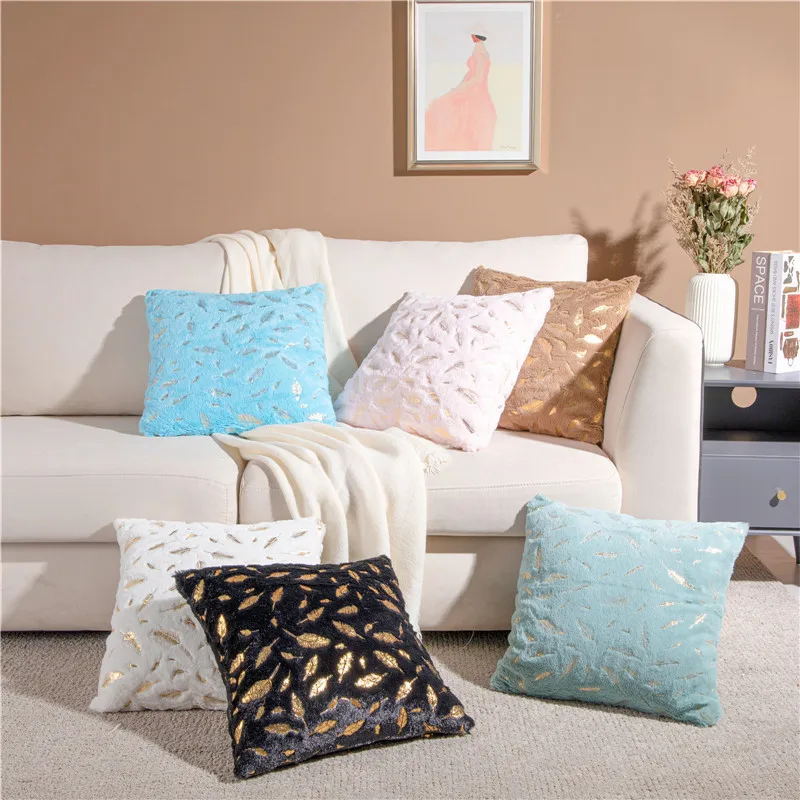 Мягкая плюшевая подушка крышка декоративный чехол на подушки с мехом наволочка