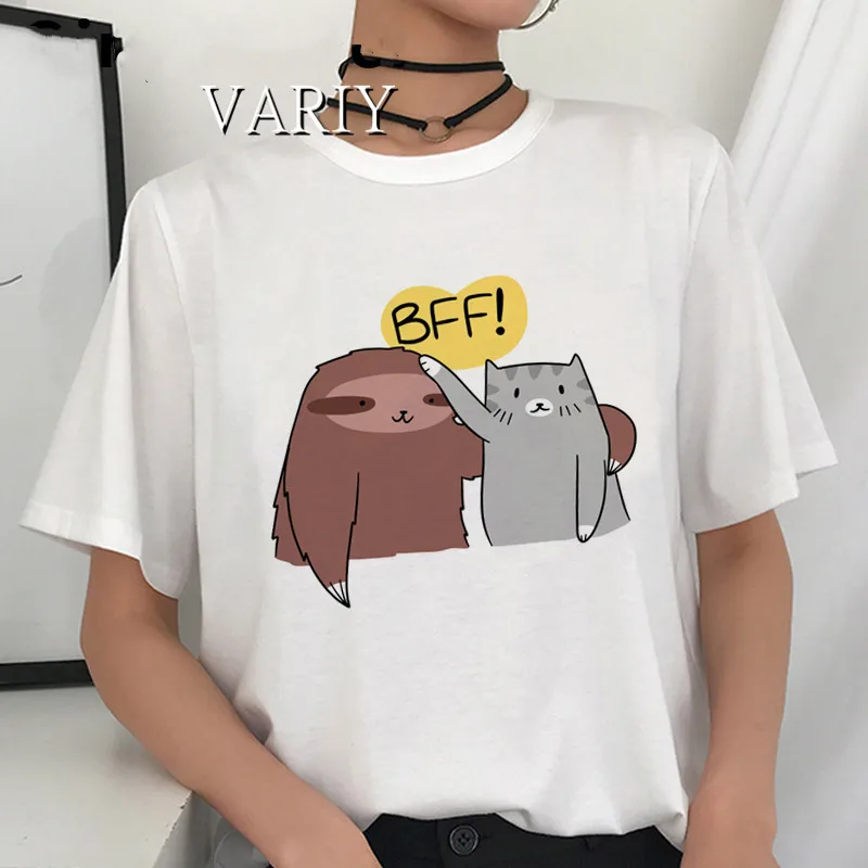 

Funny Cartoon T Shirt Kawaii Sloth Women Harajuku Anime Graphic Tees Ullzang Korean Tshirt Fashion Top T-shirt Female