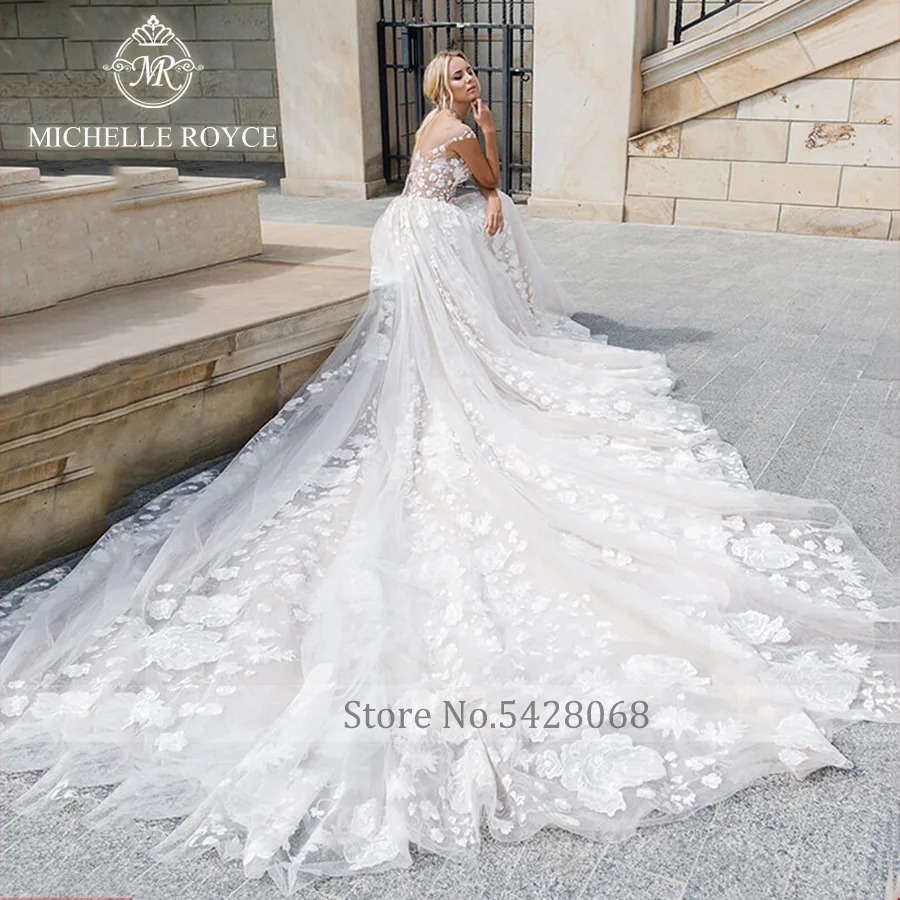 Мишель Ройс милое свадебное платье трапециевидной формы для женщин на тонких