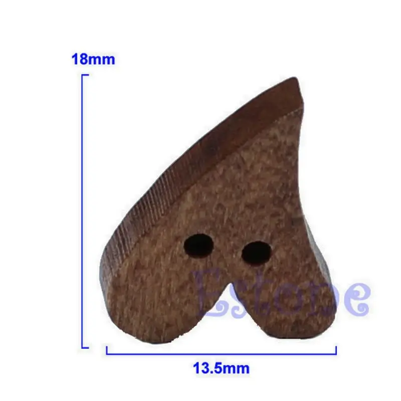 100 шт. лазерная резка древесины прекрасный коричневый деревянный шитье кнопка в
