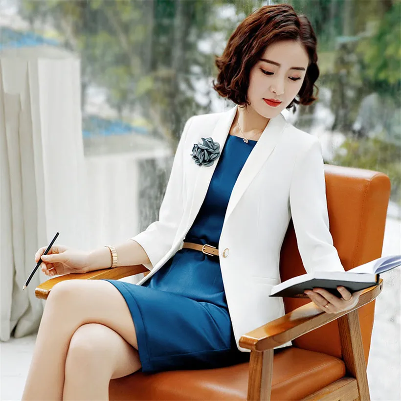 Новый стиль осень формальная Женская куртка Униформа однотонный - Цена: 2 522,09 руб.