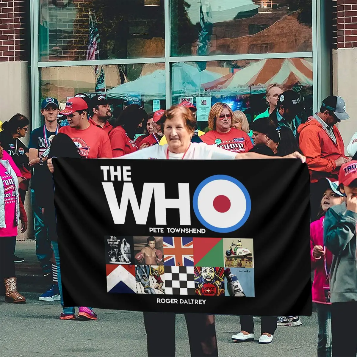 

Музыкальная повязка на голову с флагом Великобритании и США The Who Tour 2020