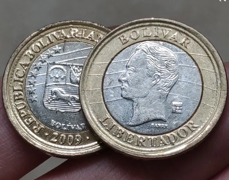 24 мм Bolivar, натуральная монета, оригинальная коллекция - Цвет: 2009