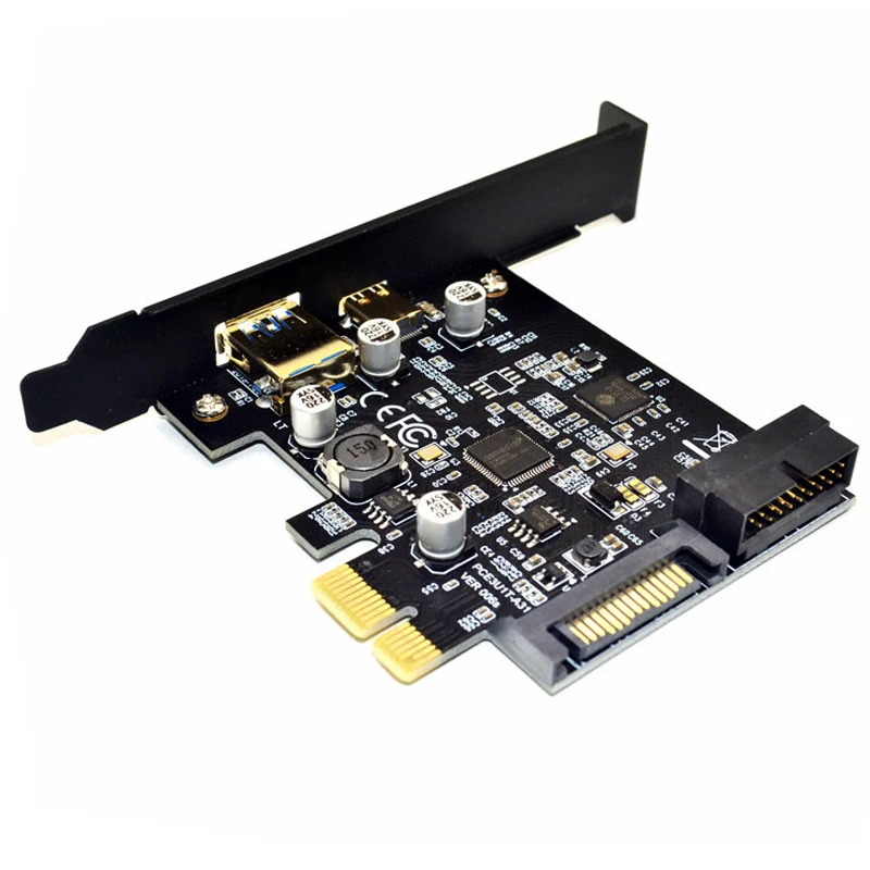 BTBcoin PCI-e  4  USB 3, 1 GEN 1 (5 /) (USB Type-C + USB Type A w/   19Pin USB 3, 0) PCI Express