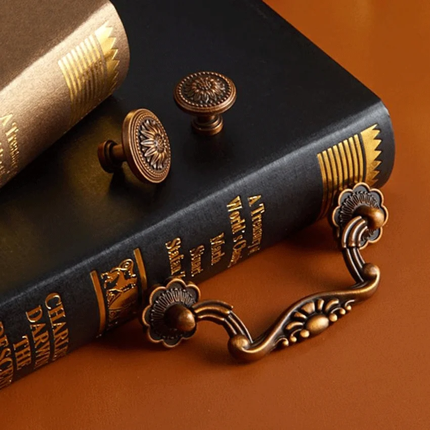 Антикварный комод из цинкового сплава ручки для шкафа ручка ящика кухонный шкаф