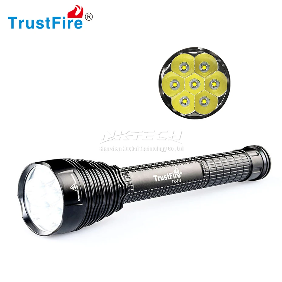 TrustFire TR J18 светодиодные фонарики 8500 люмен 5 Mode 7x XML T6 фонарь высокой мощности супер