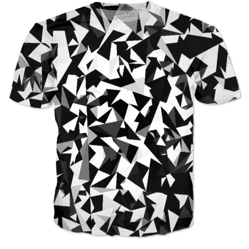 

2018 3D Shards T Shirt Hip Hop Clothing Printed Fashion Top Tees