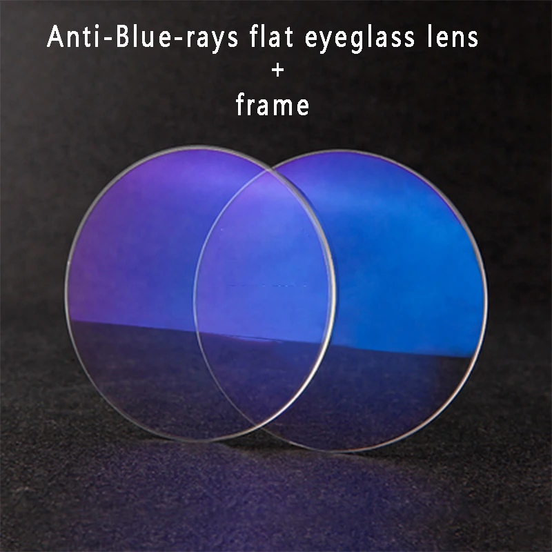 anti blue ray lens Винтажная оправа для очков по рецепту, ультра-светильник, оптические очки для близорукости, мужские оправа из чистого титана, ретро очки для чтения - Цвет оправы: anti blue ray lens