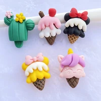 10pcs kawaii cute mixed ice cream flat back resin cabochons scrapbooking diy jewelry craft decoration accessorie d98