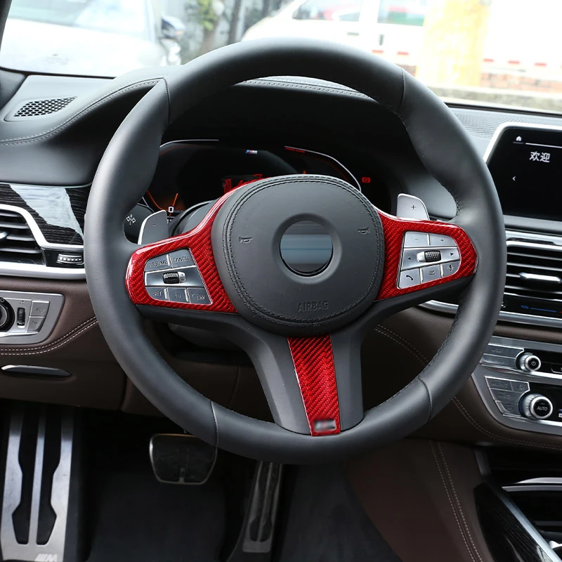 

Для BMW 3 4 5 7 8 серии 6 серии GT G20 G30 G22 G11 G14 Z4 G29, украшение рулевого колеса из настоящего углеродного волокна, рамка, автомобильные аксессуары