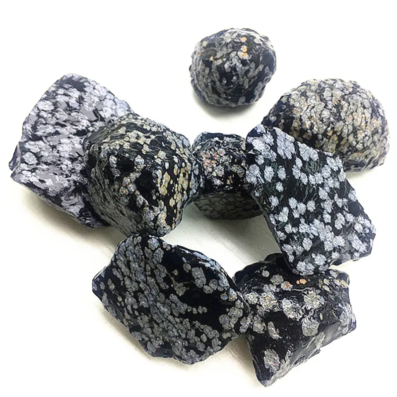 

Natural Snowflake Obsidian Rough Stones Crystals Raw Gemstone For Decoration