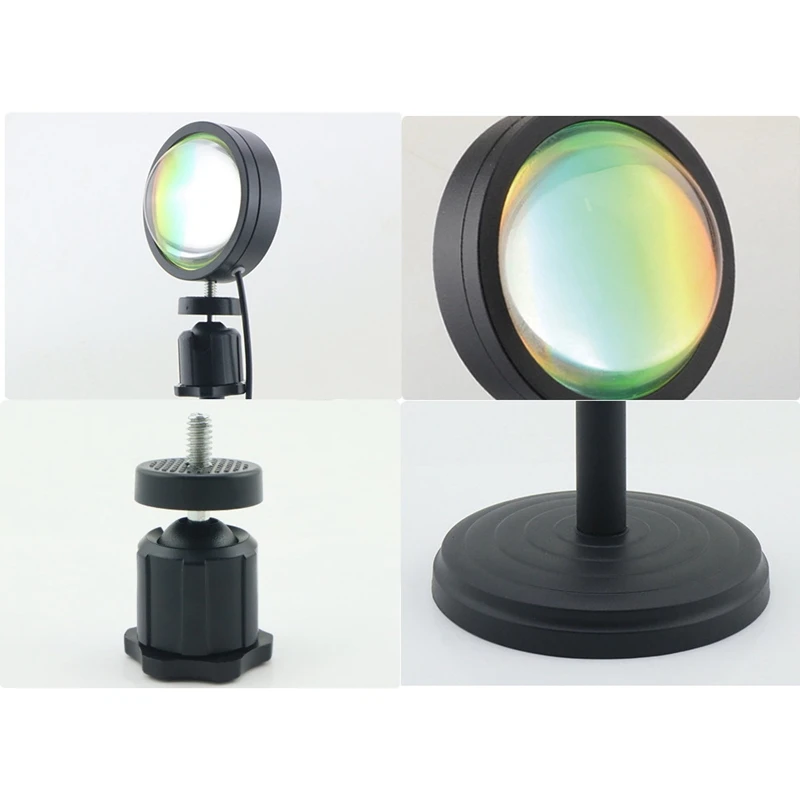 

Sunset Projection Atmosphere LED Lamp 4 in 1 Night Light,USB Projector 360 Rotation Photography Lamp for Bedroom Studio