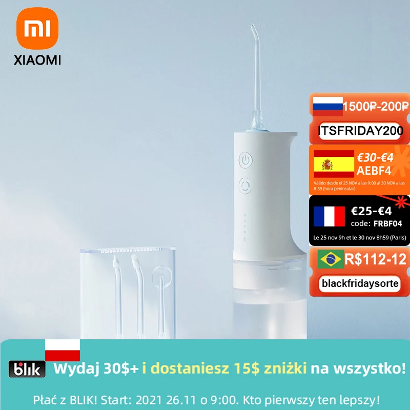 Портативный ирригатор полости рта XIAOMI MIJIA, Стоматологический Ирригатор для ирригатора, водный Флоссер для зубов, устройство для расчета полости рта, очиститель полости рта waterpulse