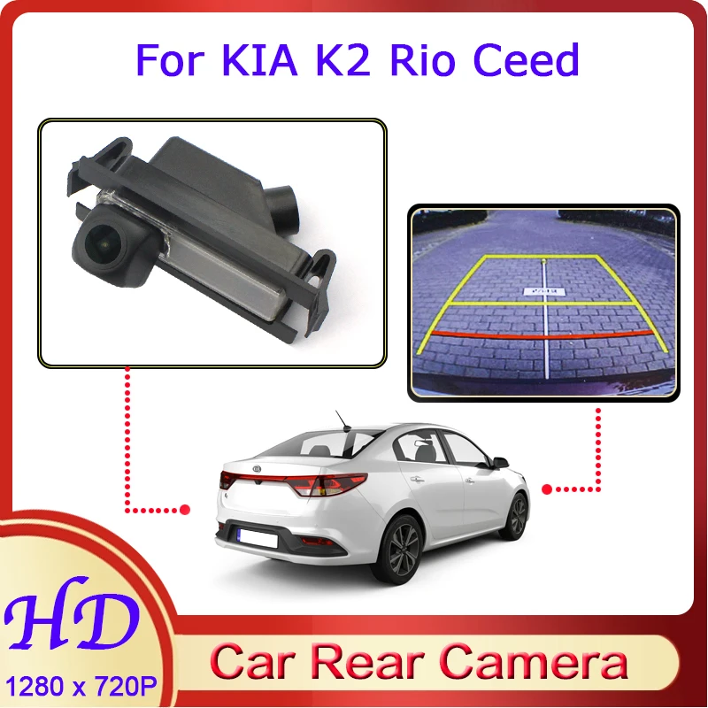 

Автомобильная камера заднего вида «рыбий глаз» для KIA K2 Rio Ceed ночное видение HD Водонепроницаемая специализированная камера заднего вида 720P ...