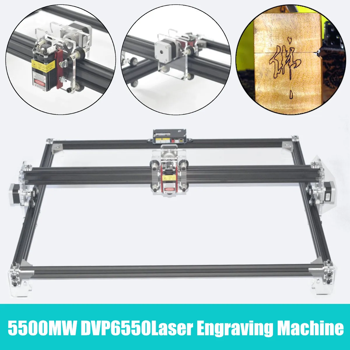 

Portable 5500mW Mini DIY Laser Engraving Machine Automatic Desktop Laser Engraver Cutter Printer Tools for Wood Plastic Leather