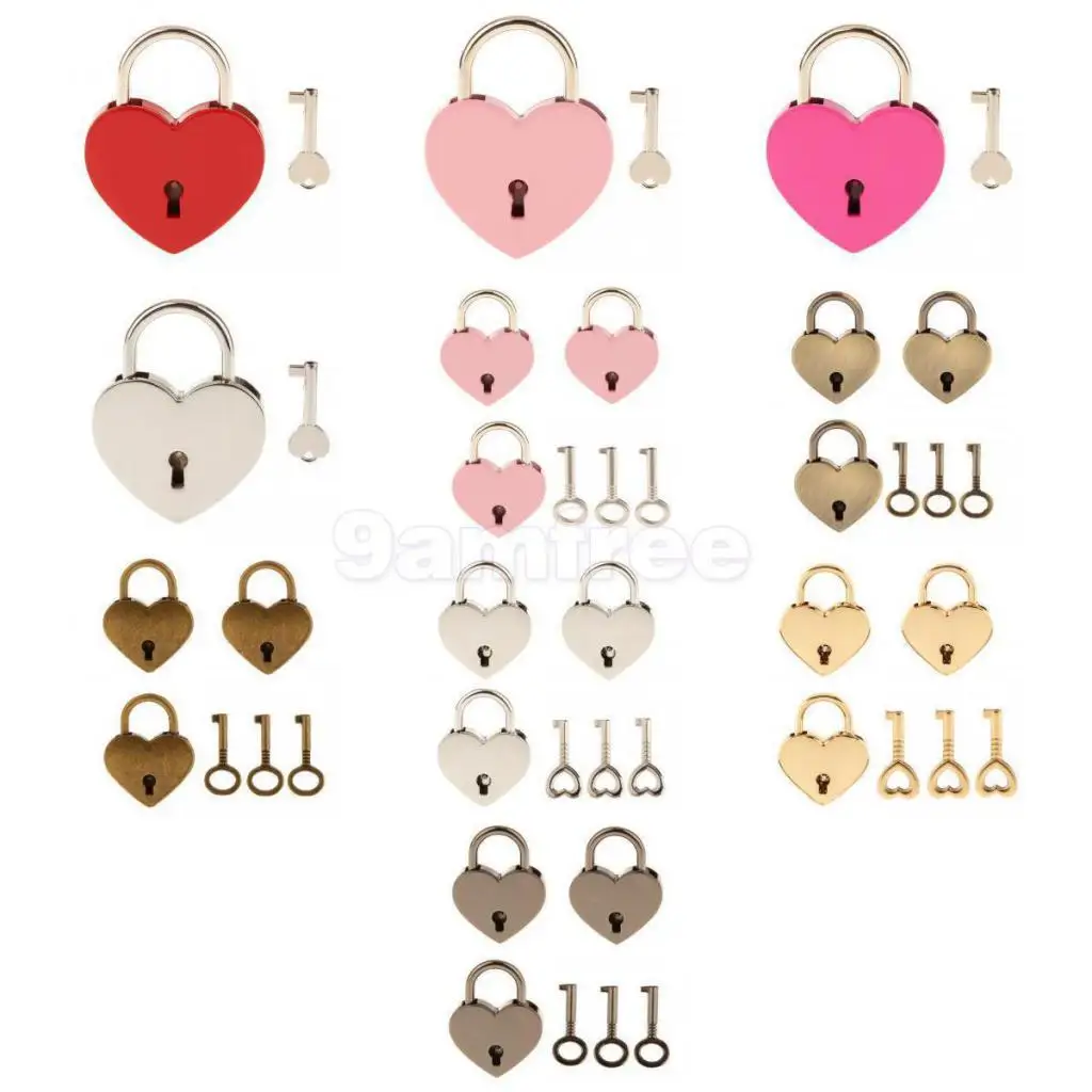 

Heart Shape Padlock With Key Set Wedding Party Unique Favours Great Decor