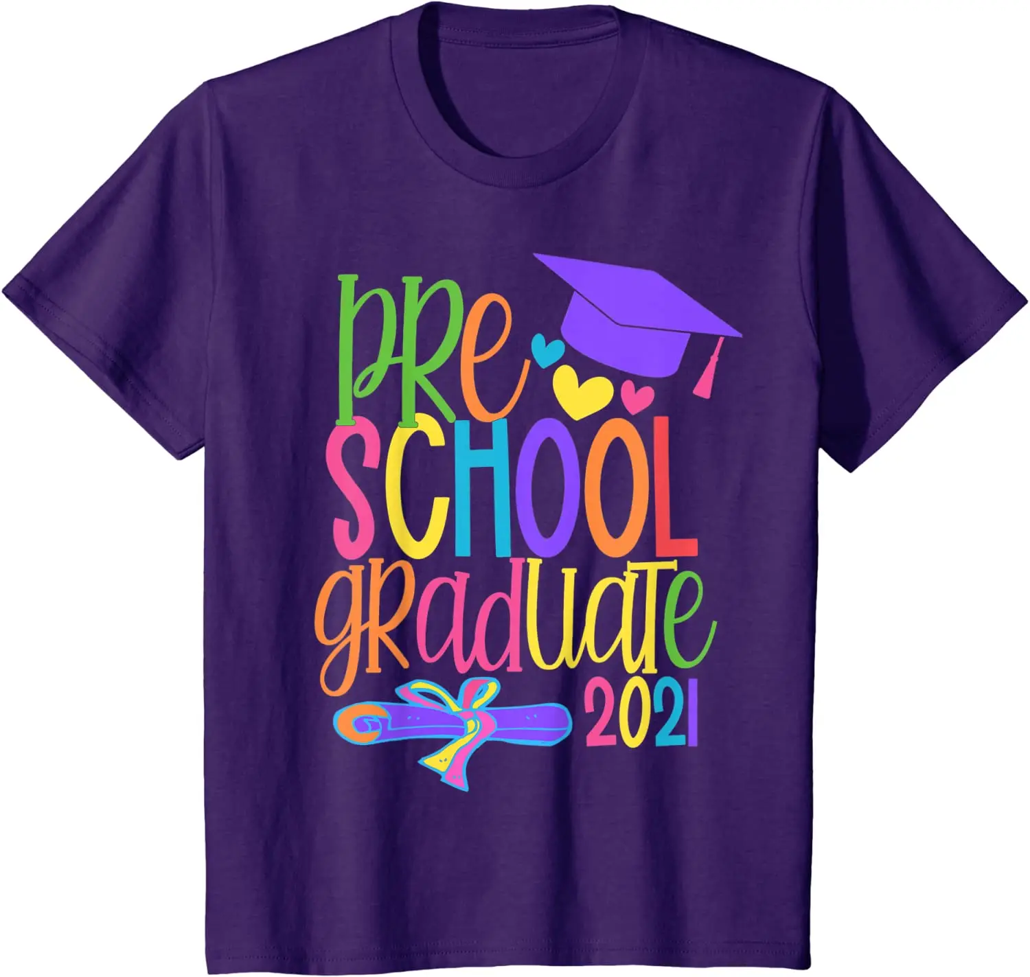 

T Shirt Women Kawaii Summer Tops T-shirt Class of 2021 Funny Pre-K Preschool Graduate T-Shirt Graphic Tees Tee Shirt Harajuku