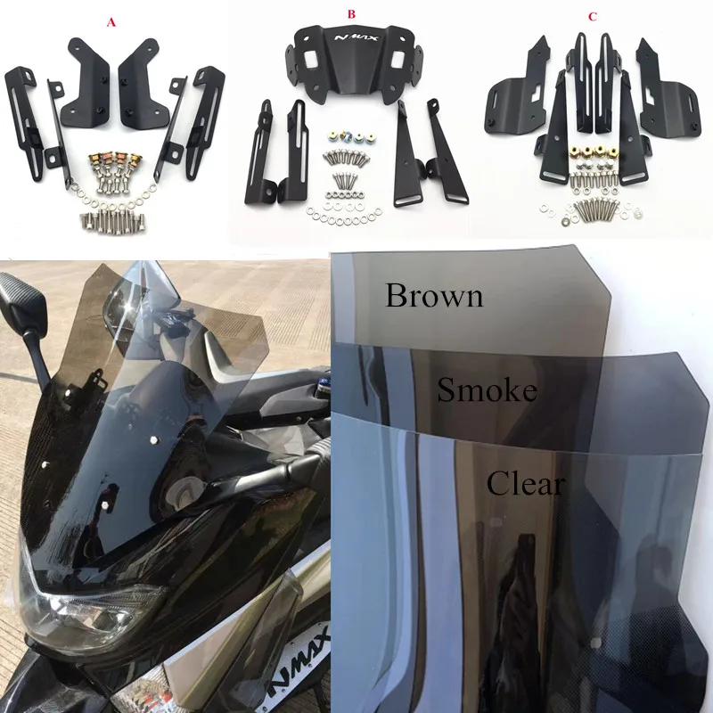 Модифицированный Мотоцикл nmax155 nmax выше 5 см ветровое стекло ветровые дефлекторы для YAMAHA nmax155 nmax 155 16-19