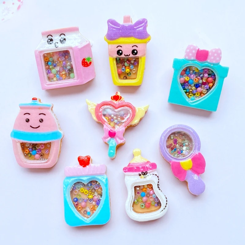 

10Pcs New Cute Cartoon Simulation Series Flat Back Resin Cabochons Scrapbooking DIY Jewelry Craft Decoration Accessorie L03