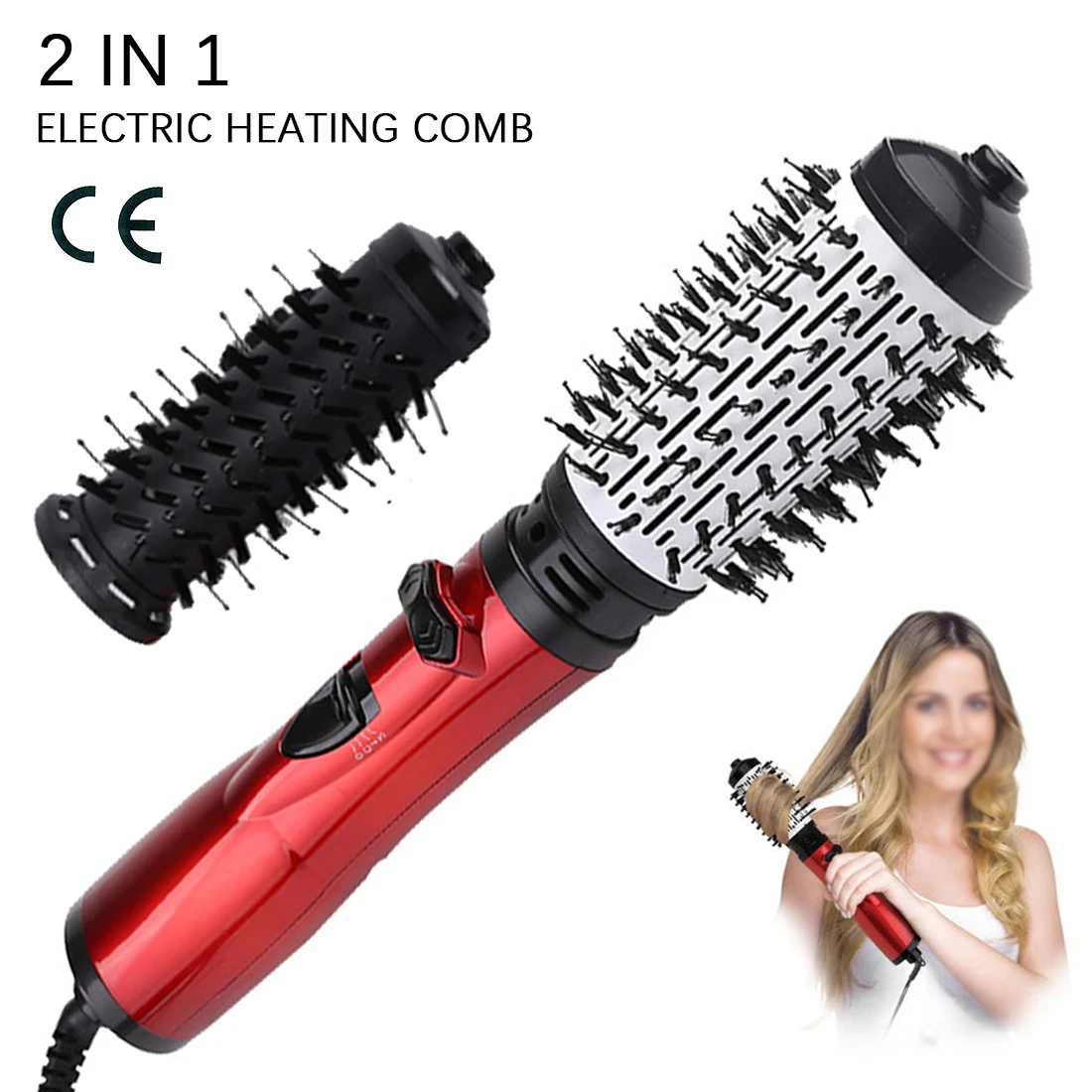 3 в 1 расческа для волос с вращающимся вентилятором|Утюжки выпрямления| |