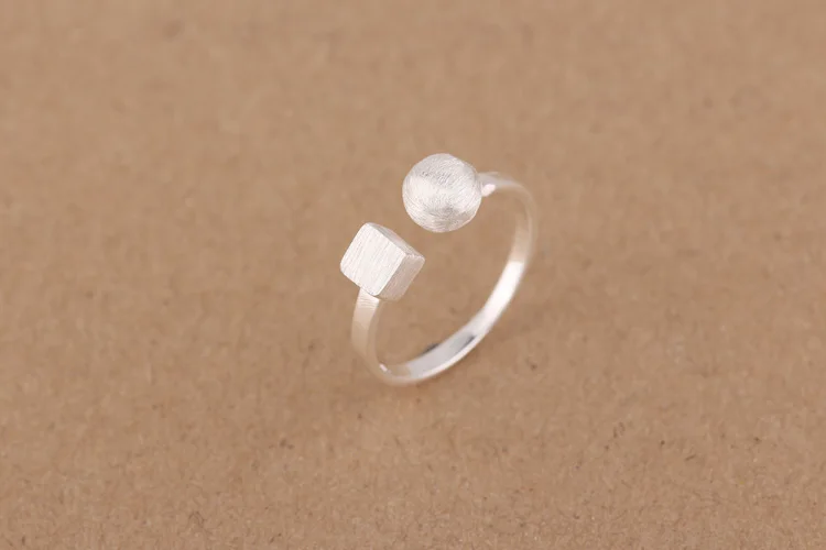 Винтажные серебряные кольца Kindey в стиле ретро с кубом для женщин обручальные