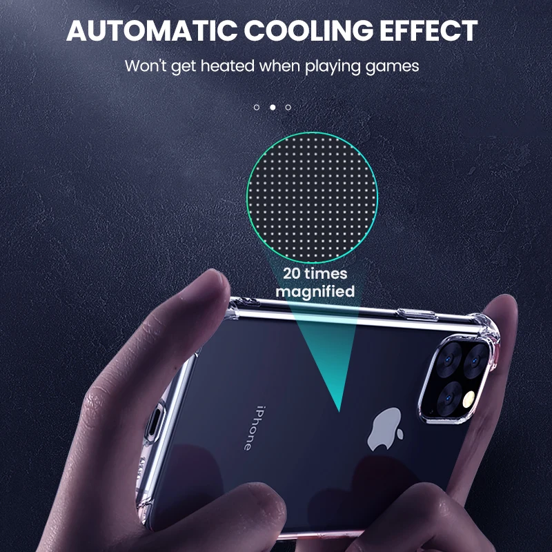 Ugreen для iPhone 11 Pro Max чехол, защитный, 4 угла, усиленный, с защитой от падения, прозрачный чехол для iPhone 11 Pro Max чехол для телефона