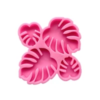 monstera leaves ear studs silicone mold is suitable for resin epoxy resin diy craft pendant earrings jewelry making