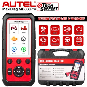 Autel MaxiDiag MD808 про все Системы OBD2 Авто сканер Бортовая Система диагностики 2 автомобиля диагностический сканер Eobd автомобильный Сканнер инструмент