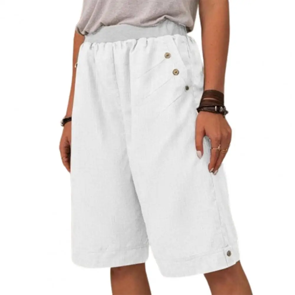 

Шорты женские повседневные однотонные со средней посадкой, свободные короткие штаны для улицы, лето