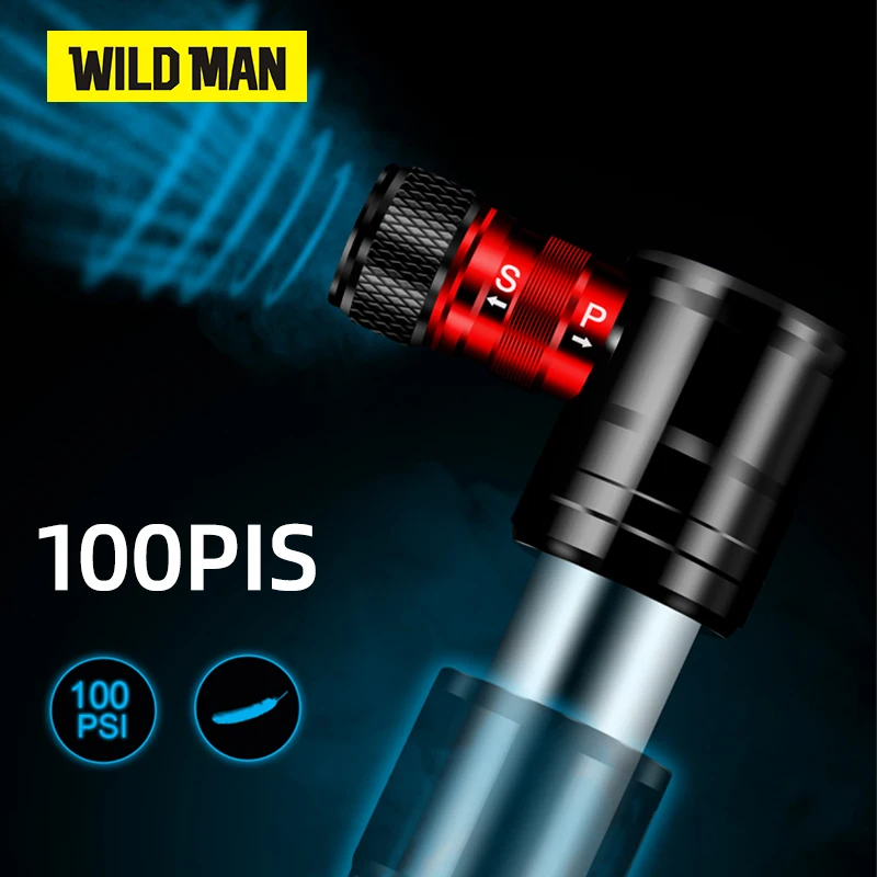Велосипедный насос WILD MAN ручной для накачки шин 100 фунт/кв. Дюйм|Велосипедные