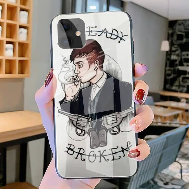 

ZFGHSHYQ Peaky Blinders Quotes Phone Case Tempered Glass For Iphone6plus 6S 7 7plus 8 X XS XSmax XR 11 12 Pro Max 12mini