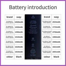 Suqy Batterie for Iphone 4s for Iphone 6s Plus Battery for Iphone 5 s 6 Plus Bateria Mobile Phone Parts telefones celulares
