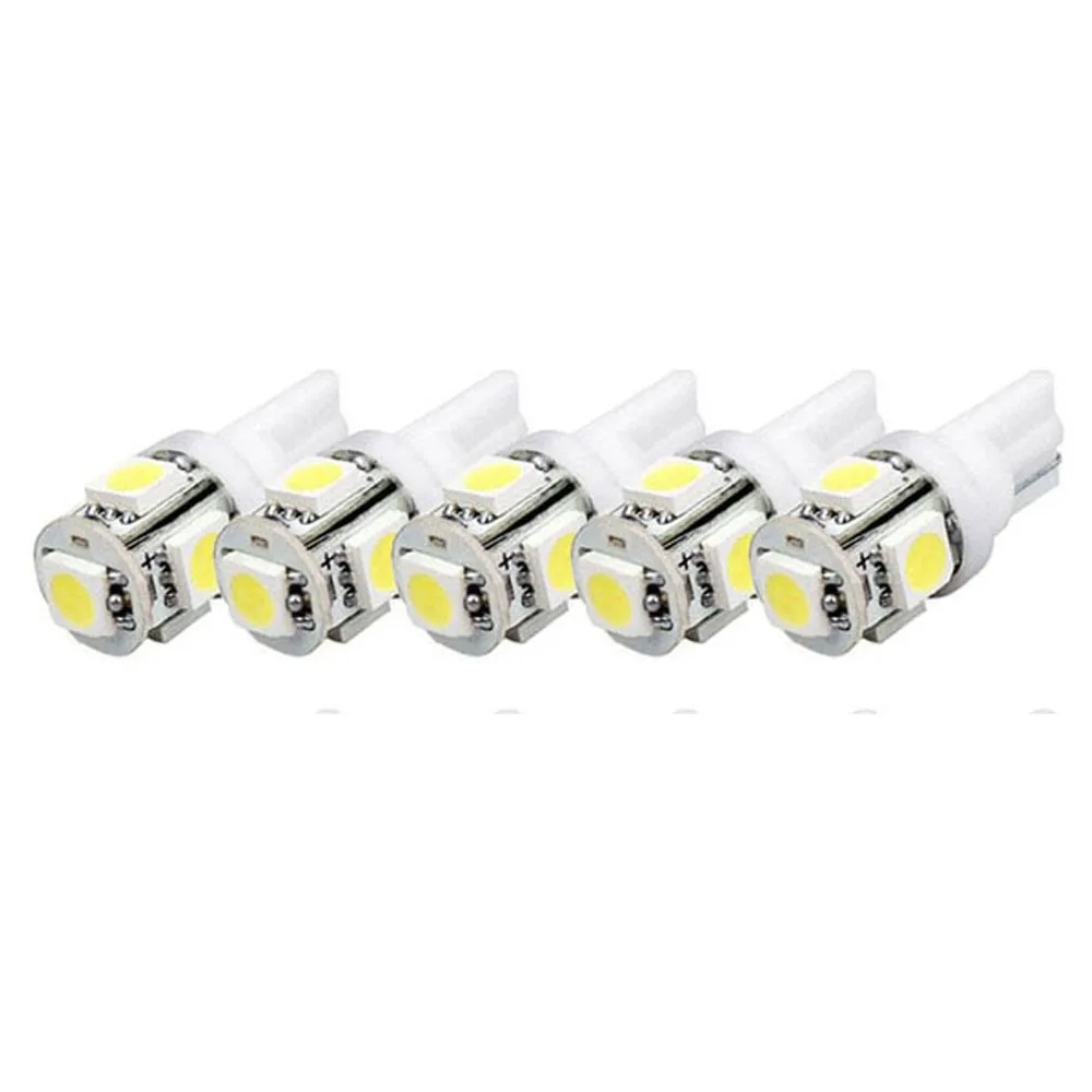 Kongyide автомобильный светильник 5 шт. T10 5-SMD 5050 ксеноновая лампа 3W светодиодный светильник лампы 192 168 194 W5W 2825 158 индикатор Подсветка регистрационного номера