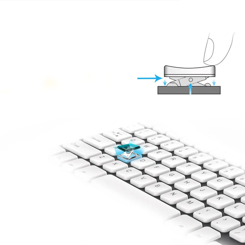 2 4G Беспроводная клавиатура с сенсорной панелью и цифровой для Windows ПК ноутбука Ios