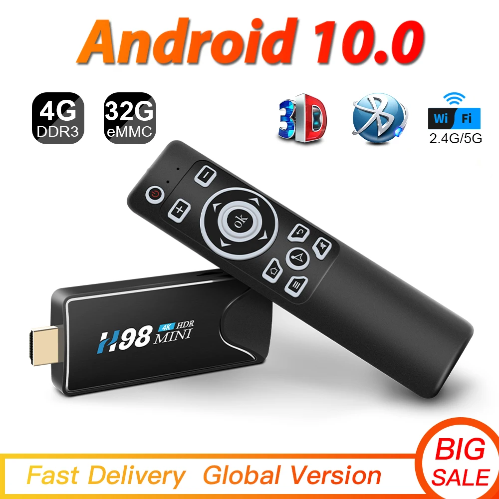 Приставка Смарт-ТВ, Android Tv приставка, 10 дюймов, 2 ГБ/16 ГБ, 4 ГБ/32 ГБ - изображение