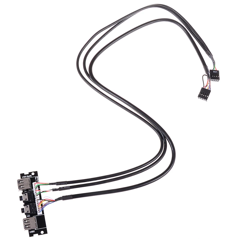 1 шт. чехол для компьютера PCB передняя панель USB 2 0 аудио порт микрофон кабель