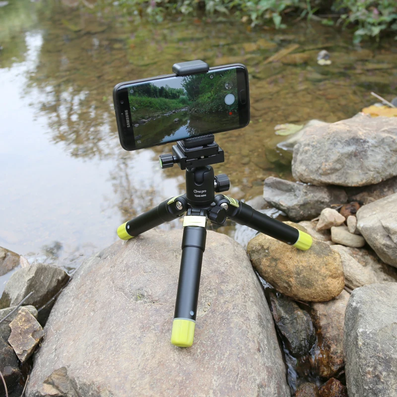 xiletu t245 mini portable tripod stand lightweight mini tripod with ball head for mobile phone and camera free global shipping