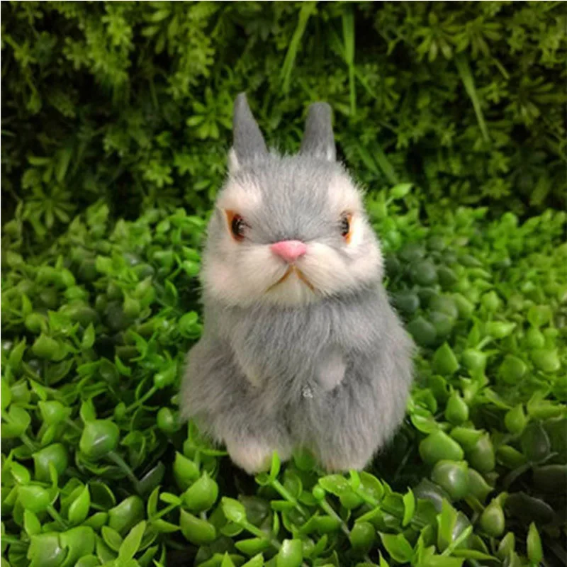 Детская миниатюрная имитация 11 см милые искусственные животные маленький кролик