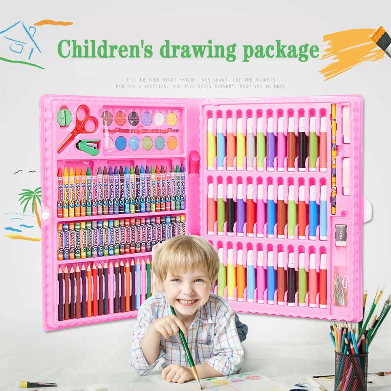 208 шт. для рисования набор цветных карандашей Цветные карандаши акварельных