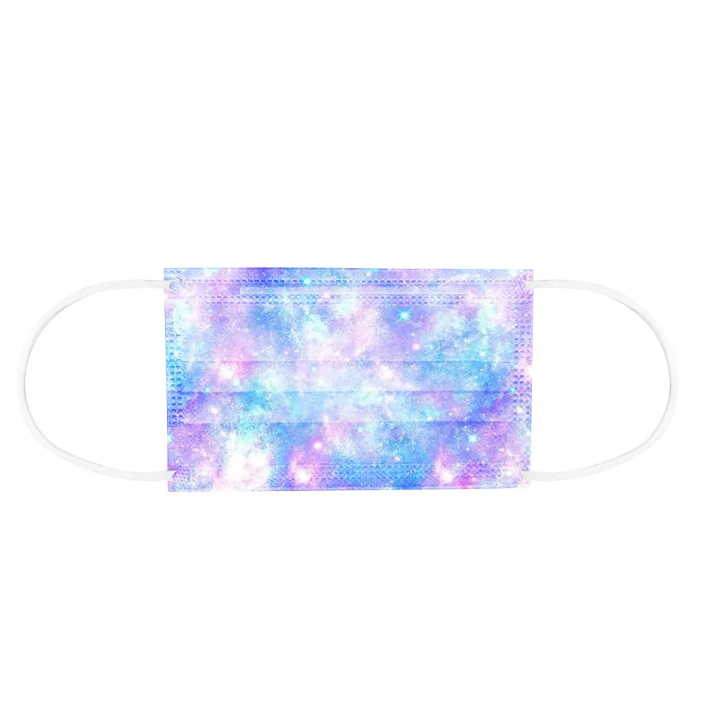 

50pcs Christmas Children Tie-dye Gradient Mask Printed Three-layer Dust-proof Disposable Mask Masque Enfant Jetable Mascarillas