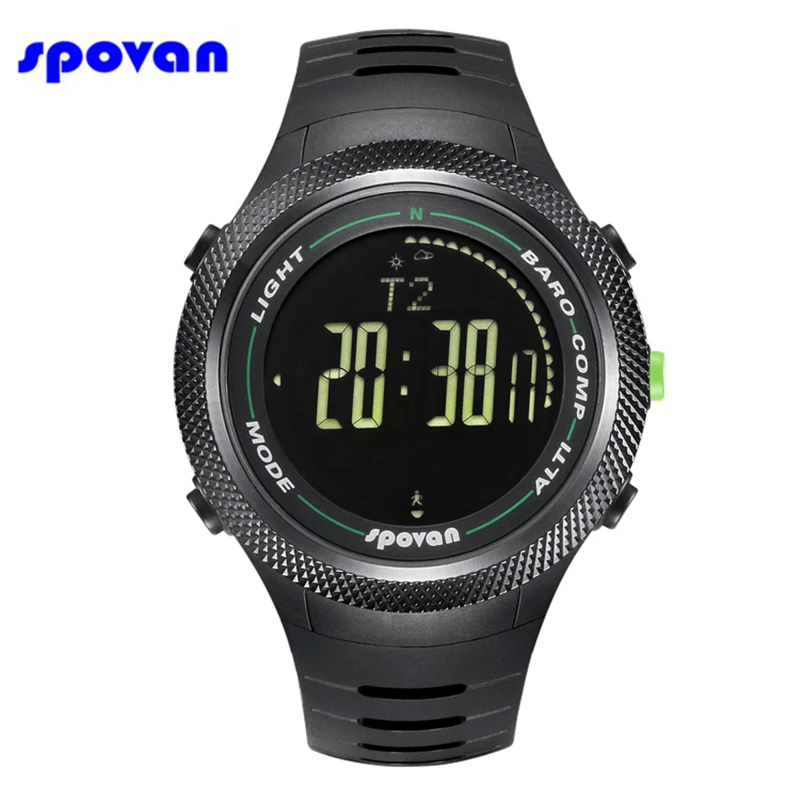 SPOVAN Digital Watch Luxury Stopwatch Calorie Counter Electronic Sport Wristwatch Military Clock for Men Waterproof Reloj Hombre