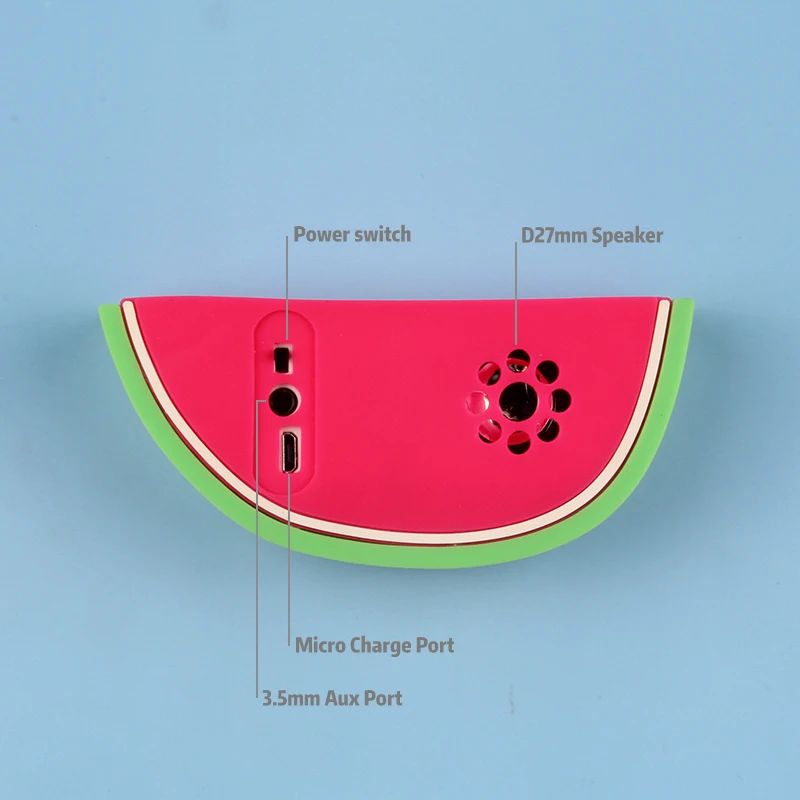 2021 portable wireless bluetooth speaker desktop outdoor summer small fresh and cute watermelon shape AUX play subwoofer | Электроника