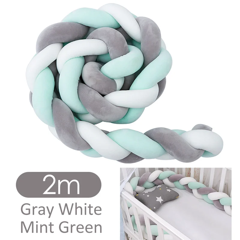 color 23 Хит, 1-9 бампер для детской кровати, 1,5 м/2 м/3 м, модный бампер для детской кроватки с поворотным узлом, защита для детского гнезда, безопасный декор для новорожденных, Прямая поставка - Цвет: color 23