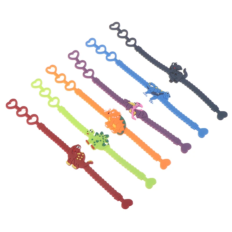 

Hot sale 6pcs Mixed Dinosaur Party Bracelet Birthday Jungle Party Decorations Kids Gifts
