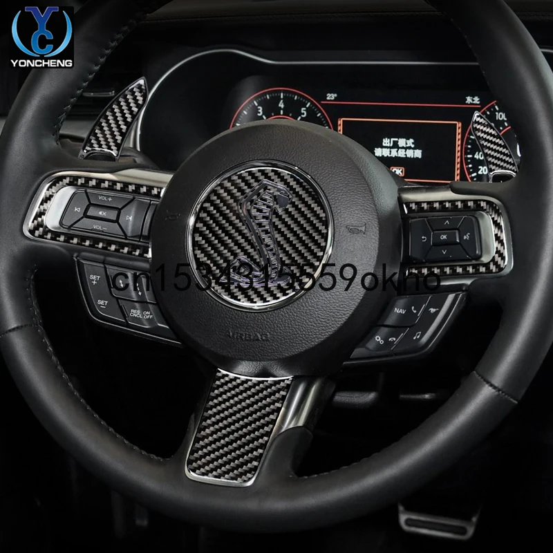Этикетка рулевого колеса из углеродного волокна для Ford Mustang GT модификация