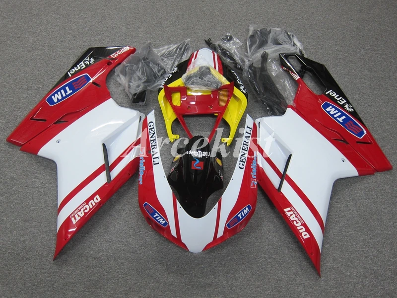 

Новинка из АБС-пластика для мотоцикла обтекатели комплект подходит для поездок на мотоцикле DUCATI 848 evo 1098 1198 1098 RS 2007 2008 2009 2010 2011 кузов комплект ...