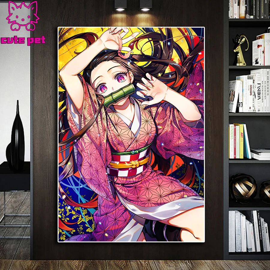 

2020 Japanese Anime DIY Diamond Painting Hot selling home art full square boy girl Blade Infinite mbroidery mosaic Home decor