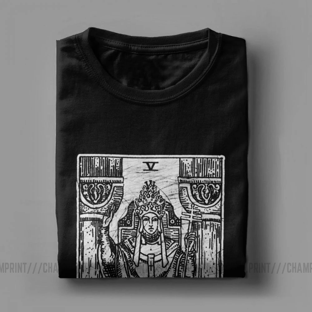 Футболка с надписью hieropant Tarot Card Major Arcana Fortune Telling Occult Мужская футболка короткими