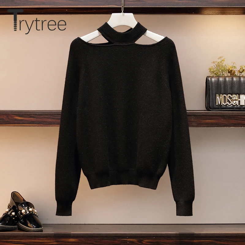 Trytree осень зима комплект из двух предметов Повседневная водолазка Однотонный