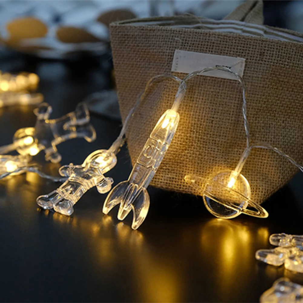 

1/1.5 /2/3 M Led String Lights Led Night Light Outer Spaceman Astronaut Spaceship Baby Kids Bedroom Home Party Decor Lamp